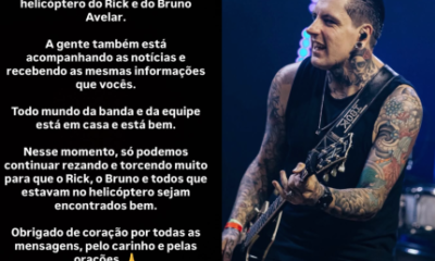 Guitarrista de Rick Renner se manifesta apos desaparecimento de