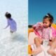 Helena filha de Neymar e Kimberlly curte praia na Coreia