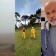 Imagens do local das buscas pelo helicoptero que desapareceu com