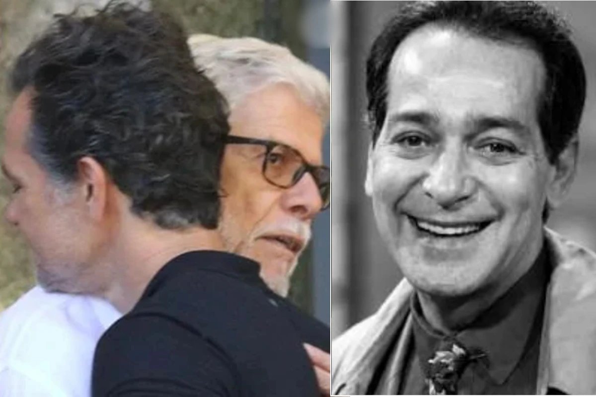 Jose Mayer faz rara aparicao publica e ampara o filho