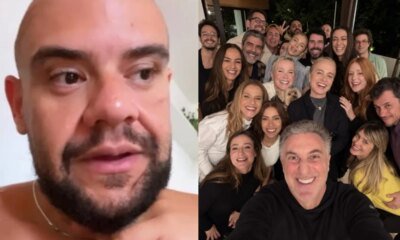Luciano Huck reune amigos famosos em casa e Gominho alfineta