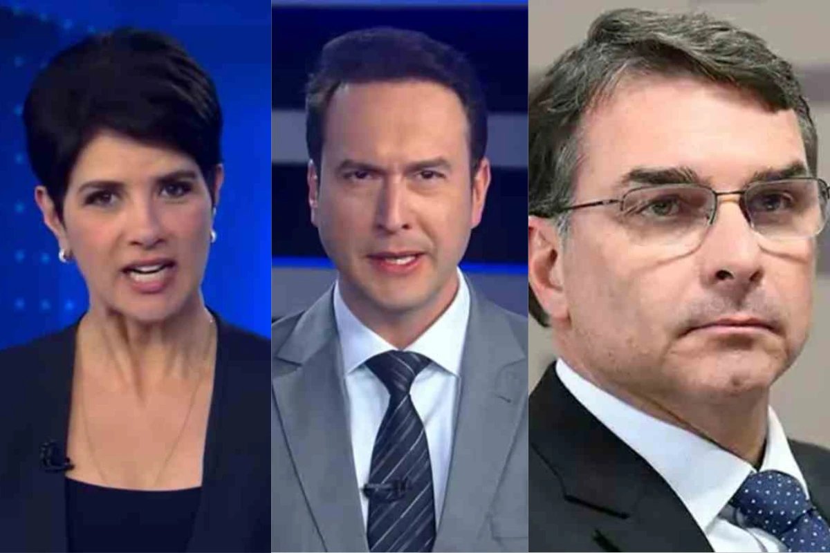 Mariana Godoy e Eduardo Ribeiro interrompem o Jornal da Record
