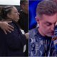 No palco do Domingao com Huck Luciano reencontra a mae