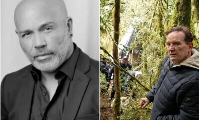 Roberto Cabrini vai ate local da queda de helicoptero que