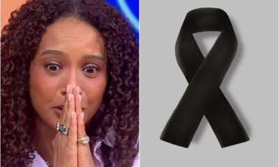 Tais Araujo e tocada pelo luto e chora a morte
