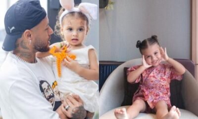 Tal pai tal filha Neymar mostra Helena fazendo careta que