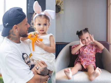 Tal pai tal filha Neymar mostra Helena fazendo careta que