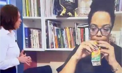 Video mostra jornalista do SBT tomando suco ao vivo durante