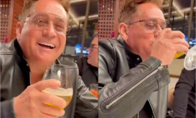 ‘Gordo feliz Depois de 30 dias longe do alcool Leonardo