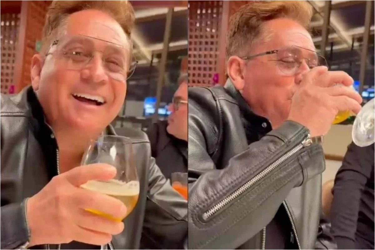 ‘Gordo feliz Depois de 30 dias longe do alcool Leonardo