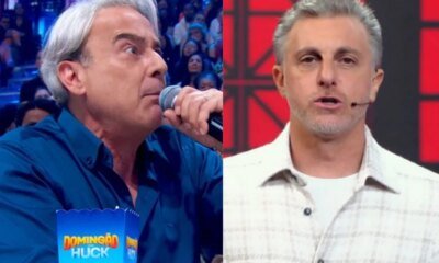 Ao vivo no Domingao Alexandre Borges leva cortada de Luciano