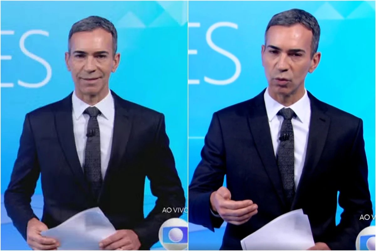 Apos ocorrido que mexe com o Brasil Cesar Tralli entra