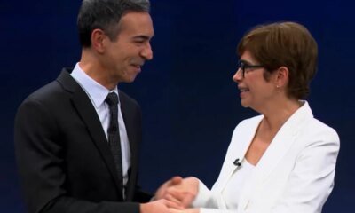 Atitude de Tralli e Renata ao vivo na Globo apos