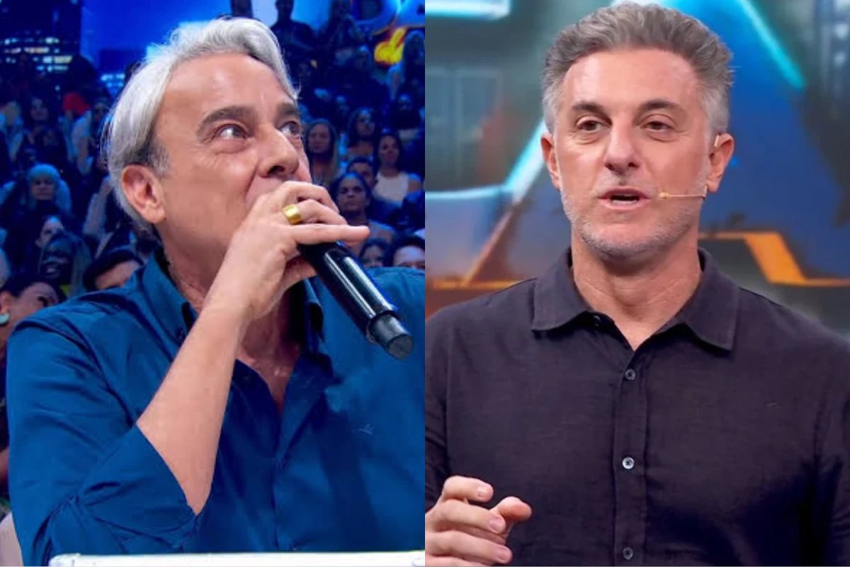 Diante de Alexandre Borges no Domingao Luciano Huck comete gafe