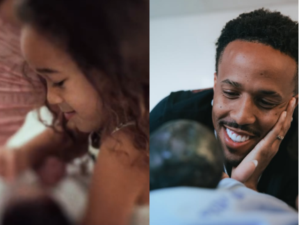 Eder Militao mostra Cecilia com o irmao recem nascido e fas