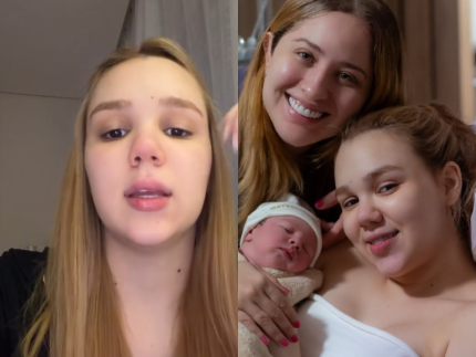 Julia Ribeiro desabafa sobre parto da filha com Mari Fernandez