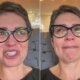 Sandra Annenberg surge com os olhos cheios de lagrimas e